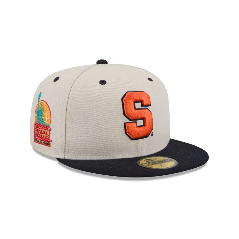 Syracuse Orange Collegiate Two-Tone Chrome 59FIFTY Fitted Hat made by New Era