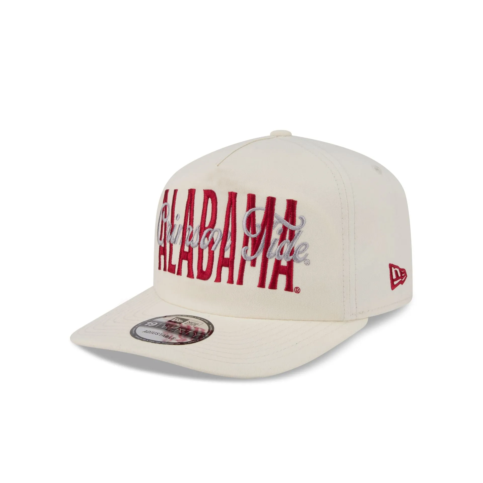Alabama Crimson Tide Collegiate Script Ivory 19TWENTY Snapback Hat sold by New Era product image thumbnail 3