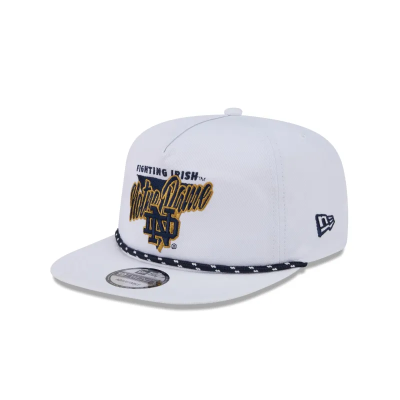 Notre Dame Fighting Irish Collegiate White 19TWENTY Snapback Hat sold by New Era