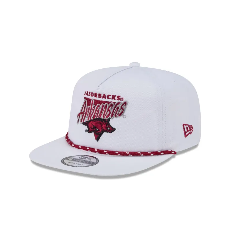 Arkansas Razorbacks Collegiate White 19TWENTY Snapback Hat made by New Era