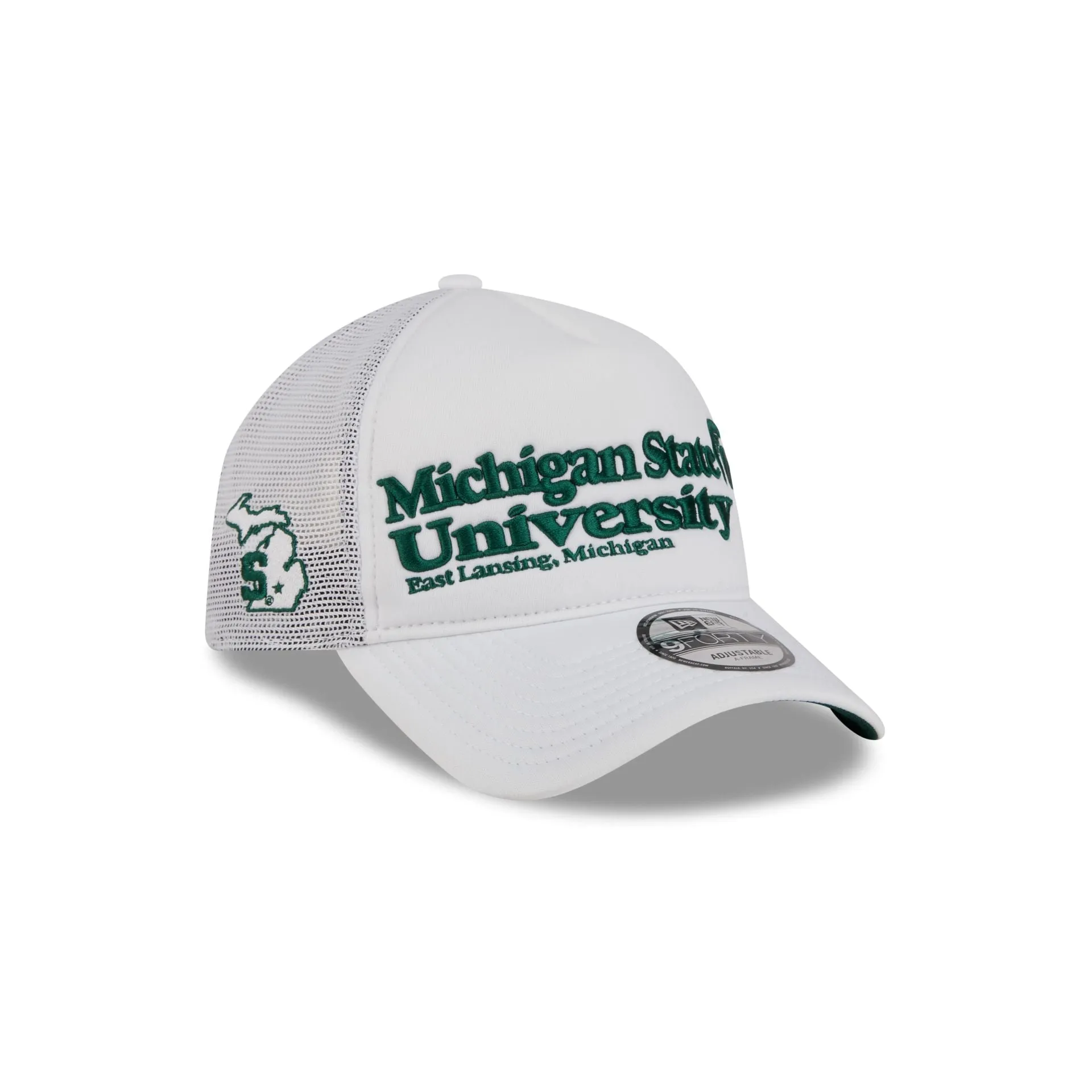 Michigan State Spartans Collegiate City, State 9FORTY A-Frame Trucker Hat sold by New Era