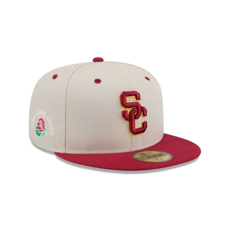 USC Trojans Collegiate Two-Tone Chrome 59FIFTY Fitted Hat made by New Era