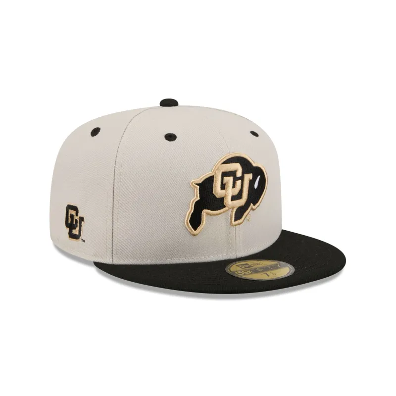 Colorado Buffaloes Collegiate Two-Tone Chrome 59FIFTY Fitted Hat made by New Era