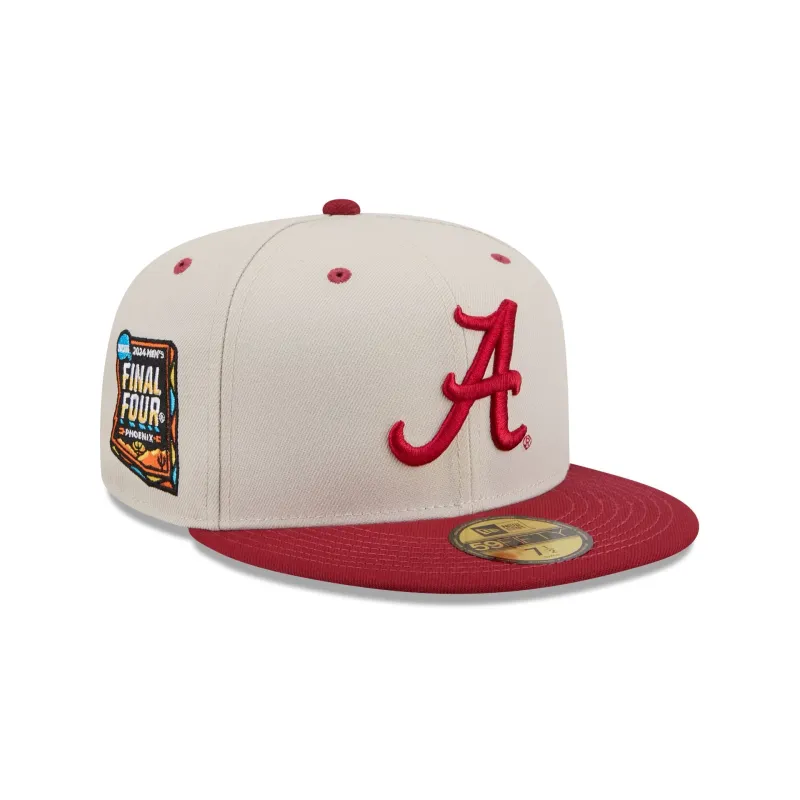 Alabama Crimson Tide Collegiate Two-Tone Chrome 59FIFTY Fitted Hat made by New Era