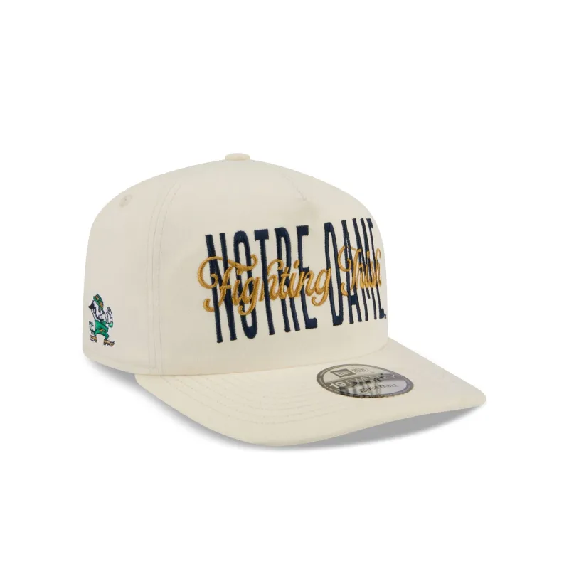 Notre Dame Fighting Irish Collegiate Script Ivory 19TWENTY Snapback Hat sold by New Era