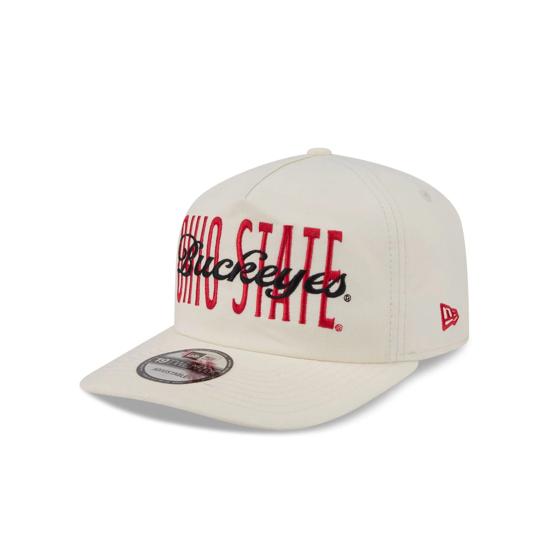 Ohio State Buckeyes Collegiate Script Ivory 19TWENTY Snapback Hat sold by New Era product image thumbnail 3