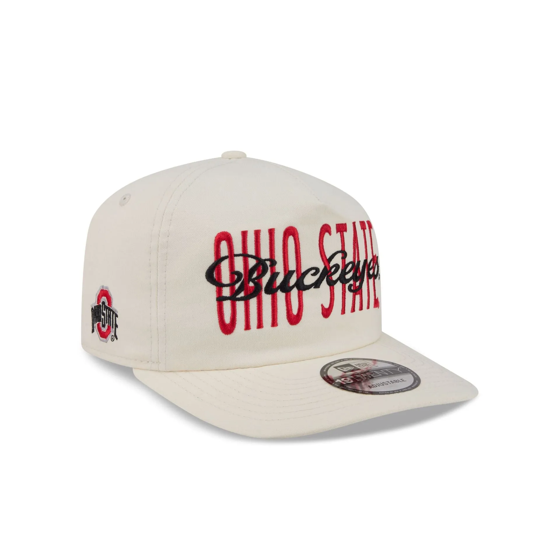 Ohio State Buckeyes Collegiate Script Ivory 19TWENTY Snapback Hat sold by New Era