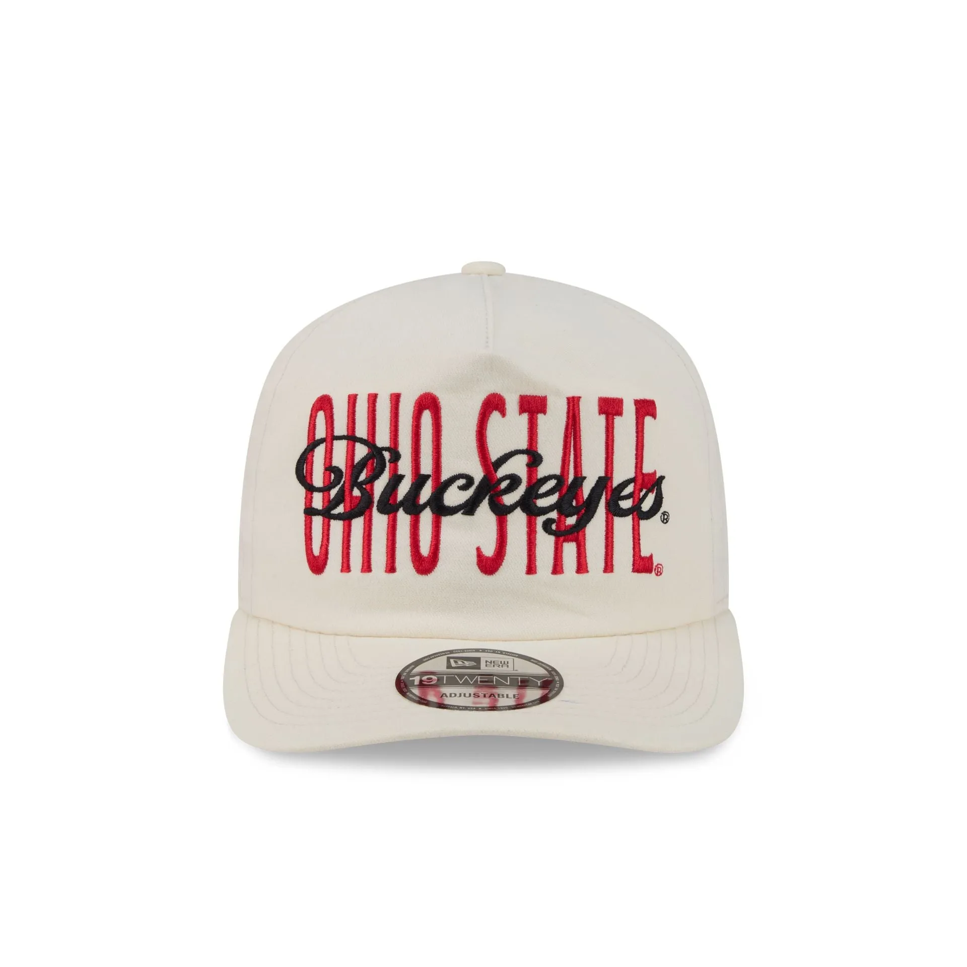 Ohio State Buckeyes Collegiate Script Ivory 19TWENTY Snapback Hat sold by New Era product image thumbnail 2