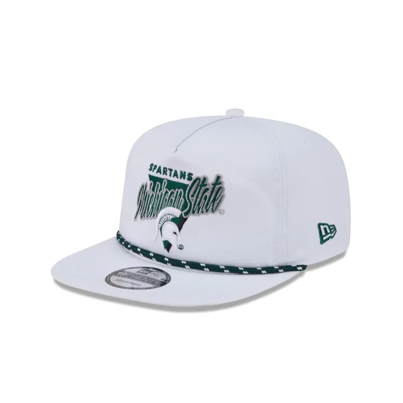 Michigan State Spartans Collegiate White 19TWENTY Snapback Hat sold by New Era