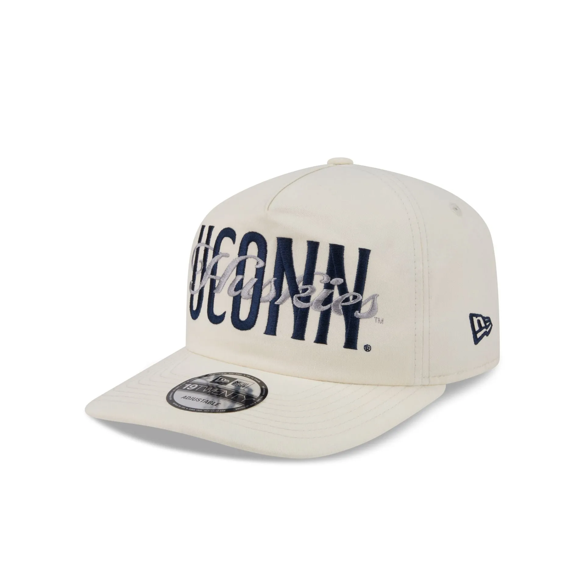 Connecticut Huskies Collegiate Script Ivory 19TWENTY Snapback Hat sold by New Era product image thumbnail 3