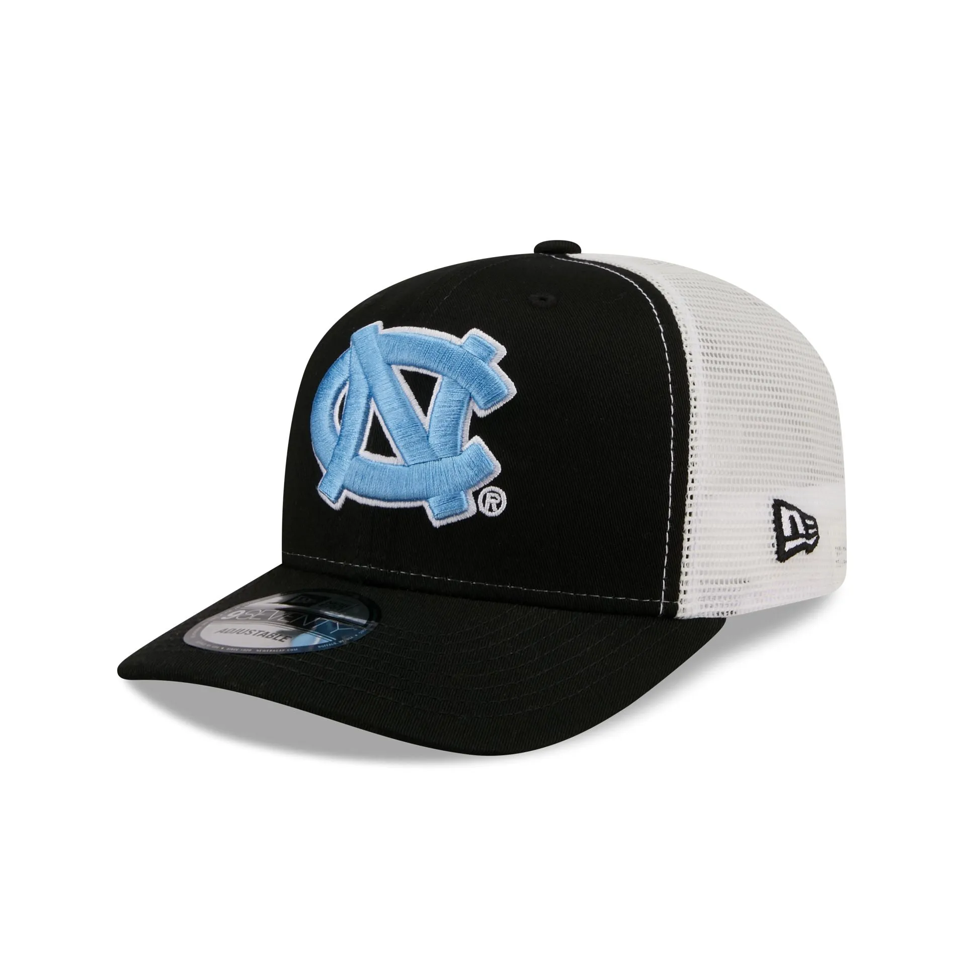 North Carolina Tar Heels Collegiate Black 9SEVENTY Trucker Hat sold by New Era