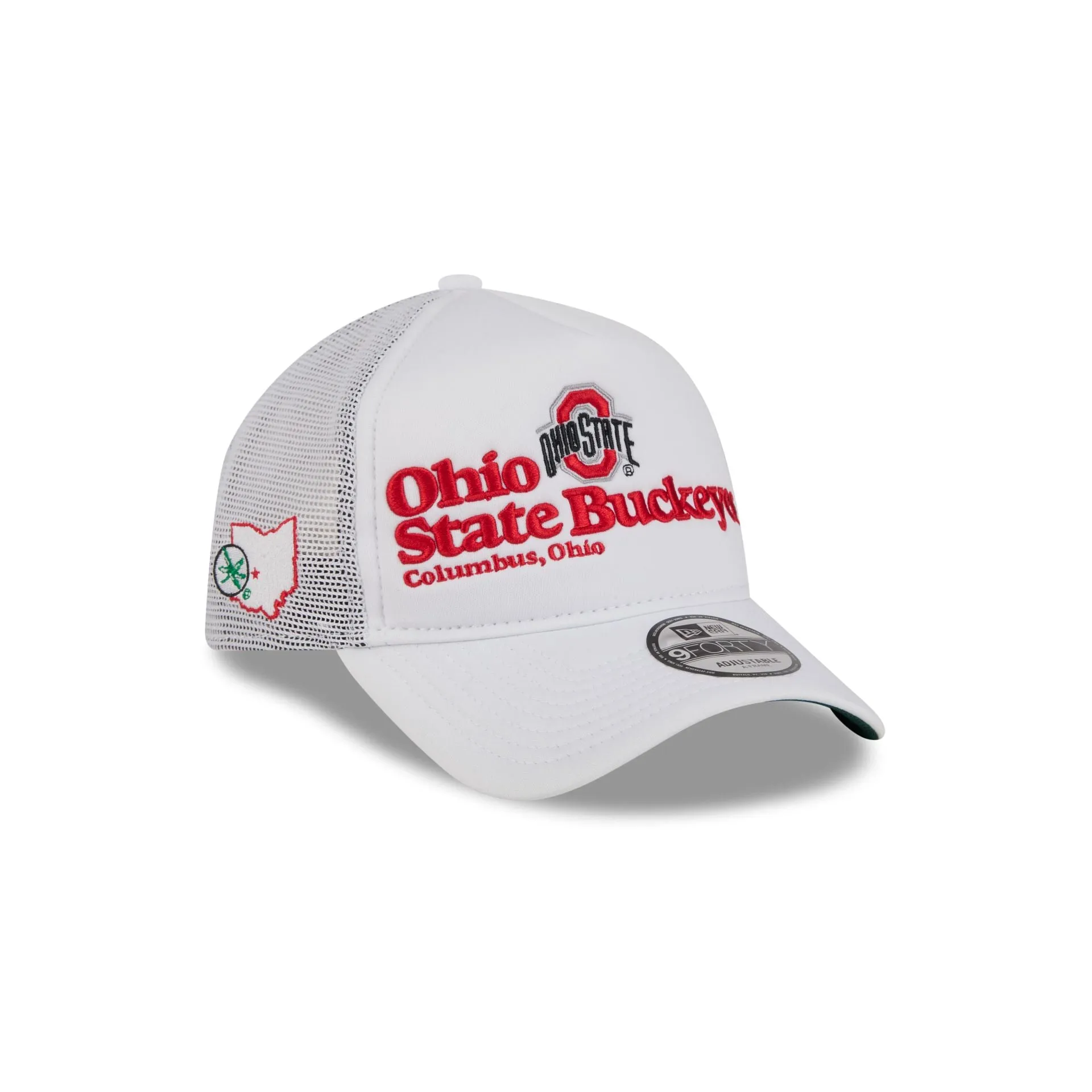 Ohio State Buckeyes Collegiate City, State 9FORTY A-Frame Trucker Hat sold by New Era