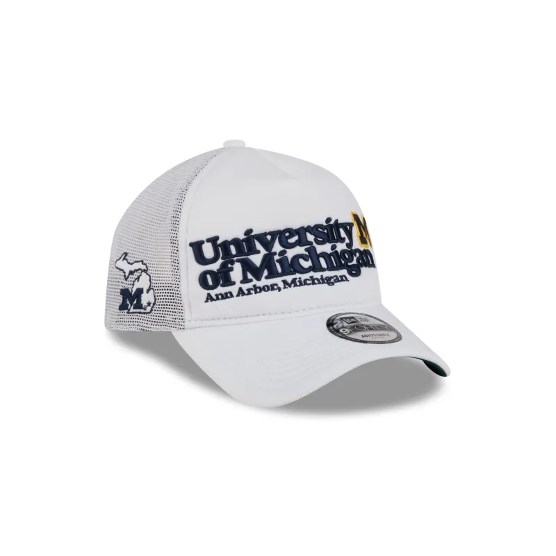 Michigan Wolverines Collegiate City, State 9FORTY A-Frame Trucker Hat sold by New Era