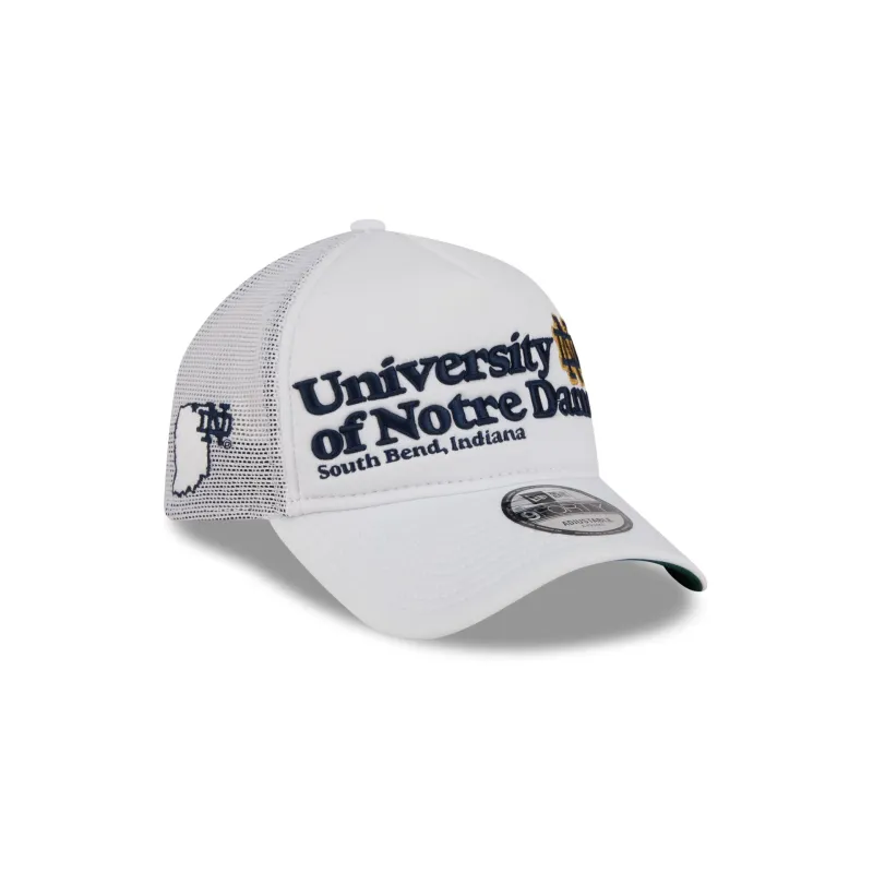 Notre Dame Fighting Irish Collegiate City, State 9FORTY A-Frame Trucker Hat made by New Era
