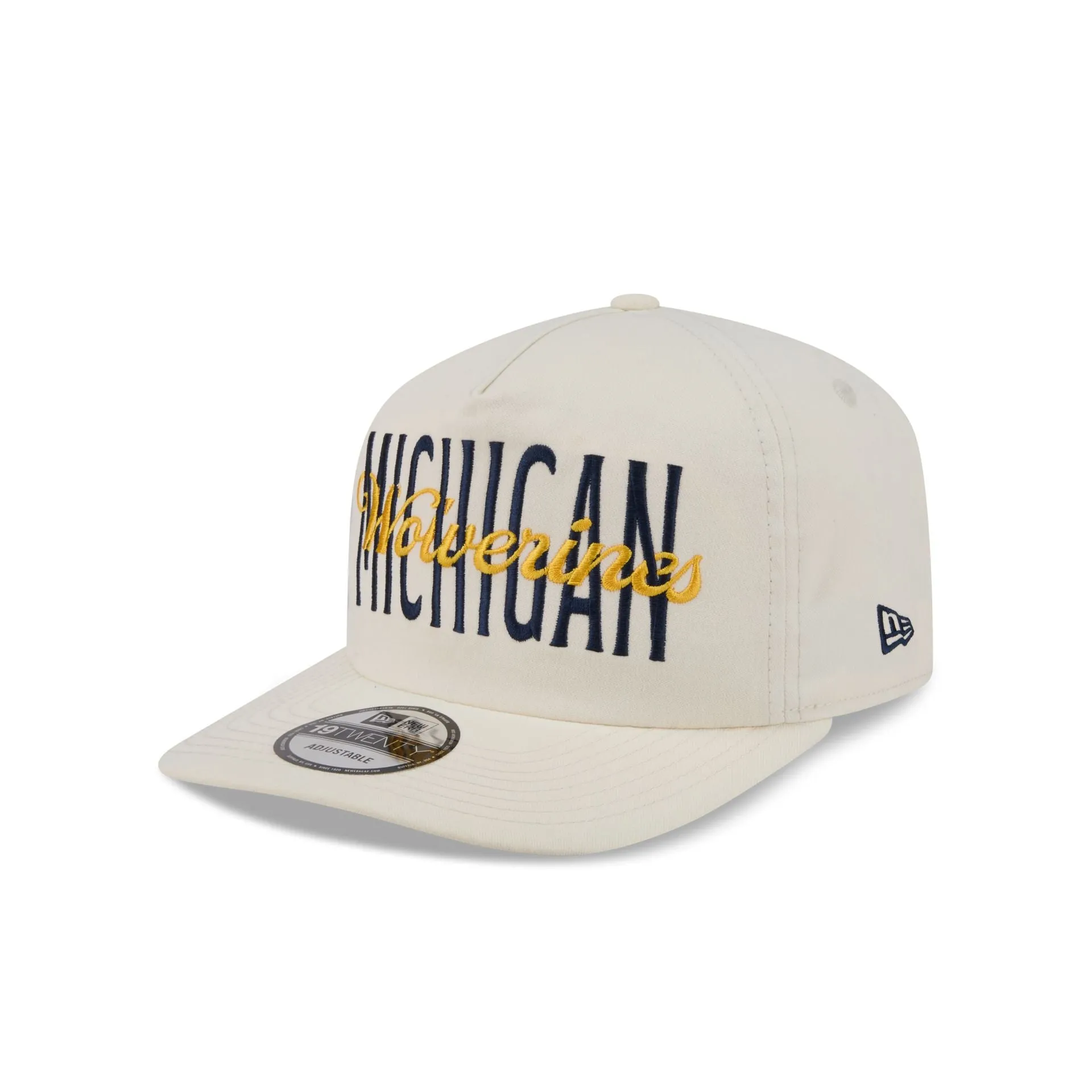 Michigan Wolverines Collegiate Script Ivory 19TWENTY Snapback Hat sold by New Era product image thumbnail 3