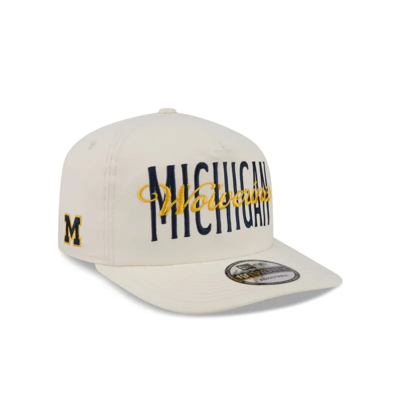 Michigan Wolverines Collegiate Script Ivory 19TWENTY Snapback Hat sold by New Era