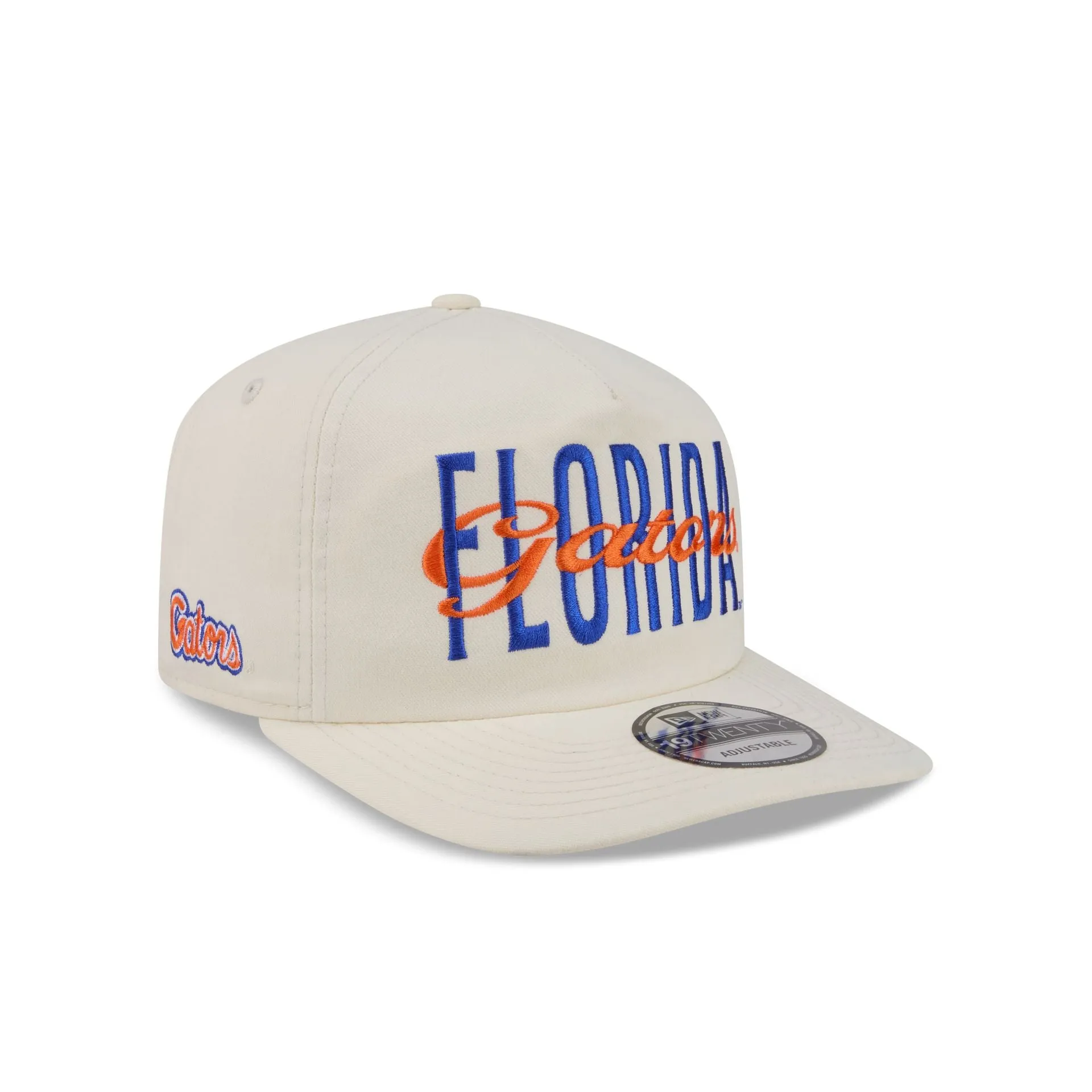 Florida Gators Collegiate Script Ivory 19TWENTY Snapback Hat sold by New Era