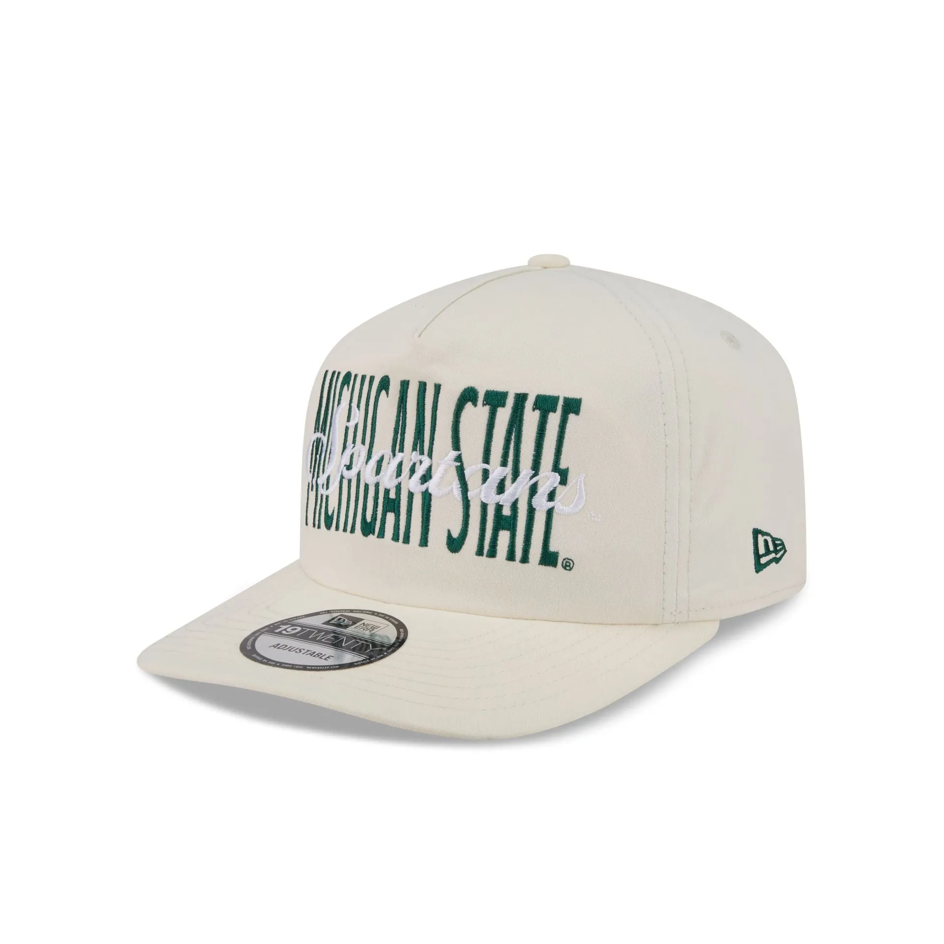 Michigan State Spartans Collegiate Script Ivory 19TWENTY Snapback Hat sold by New Era product image thumbnail 3