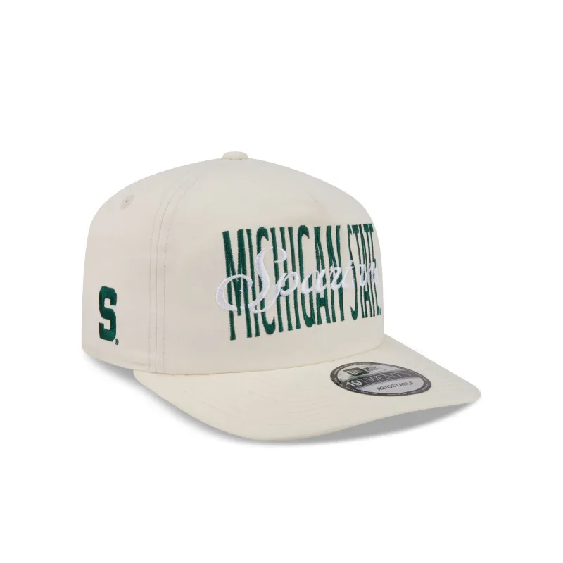 Michigan State Spartans Collegiate Script Ivory 19TWENTY Snapback Hat sold by New Era