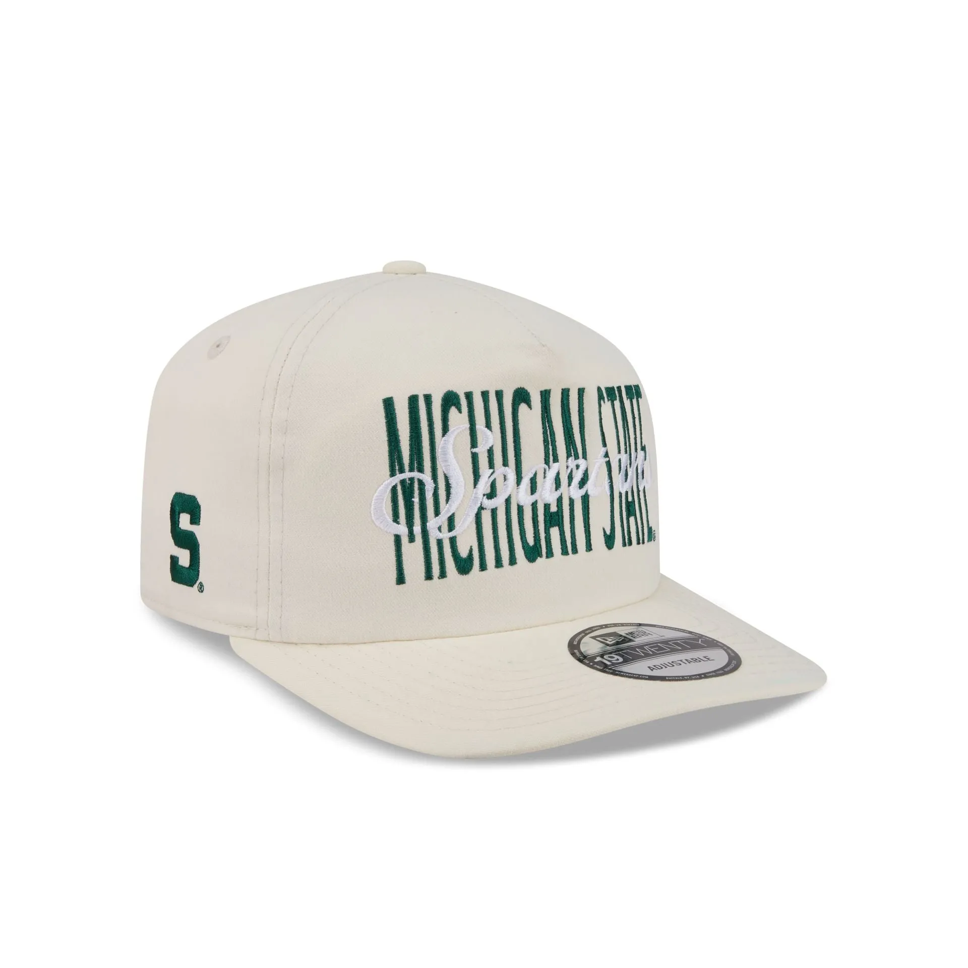 Michigan State Spartans Collegiate Script Ivory 19TWENTY Snapback Hat sold by New Era