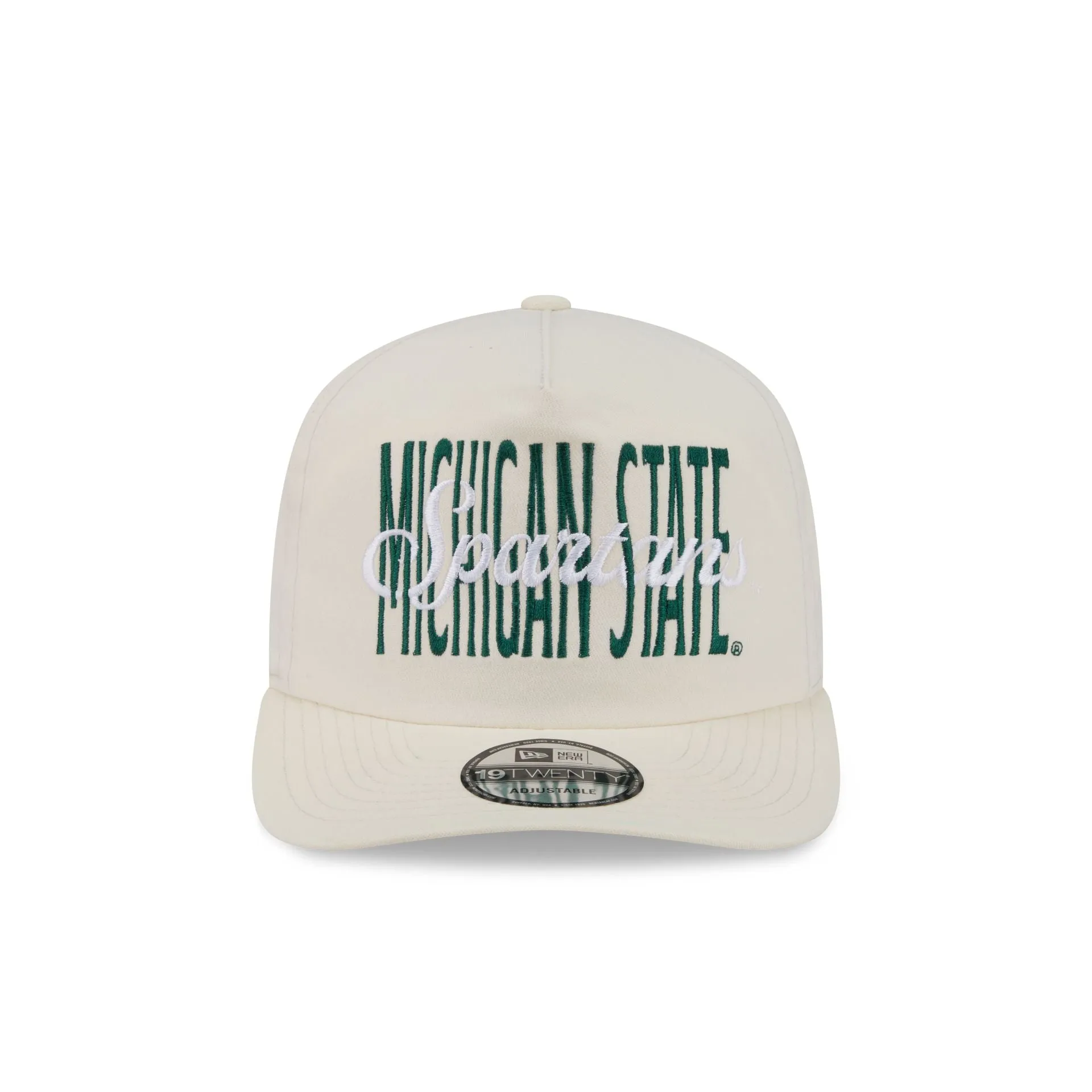 Michigan State Spartans Collegiate Script Ivory 19TWENTY Snapback Hat sold by New Era product image thumbnail 2