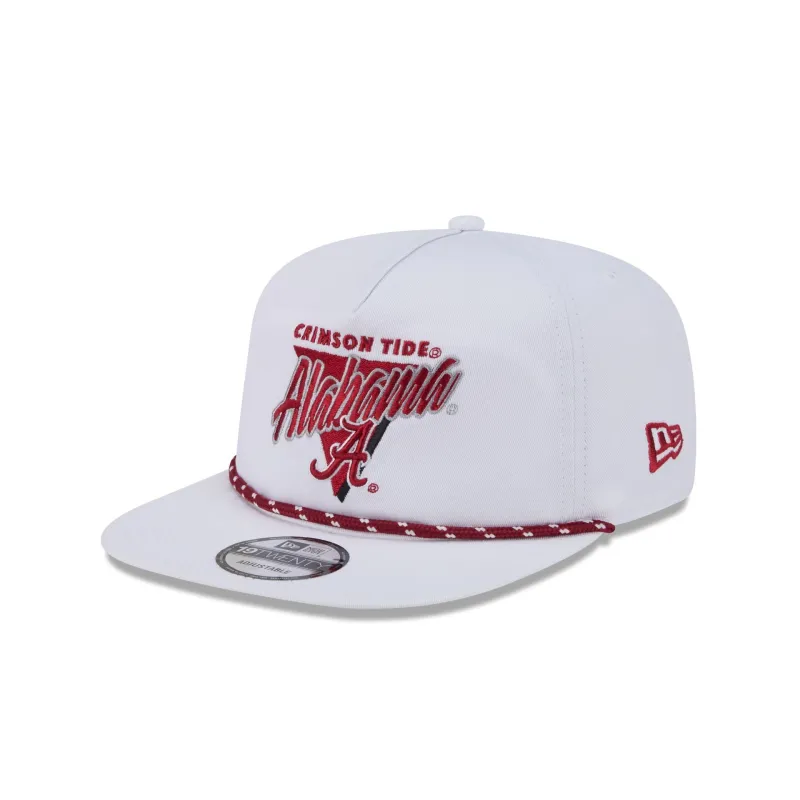 Alabama Crimson Tide Collegiate White 19TWENTY Snapback Hat made by New Era