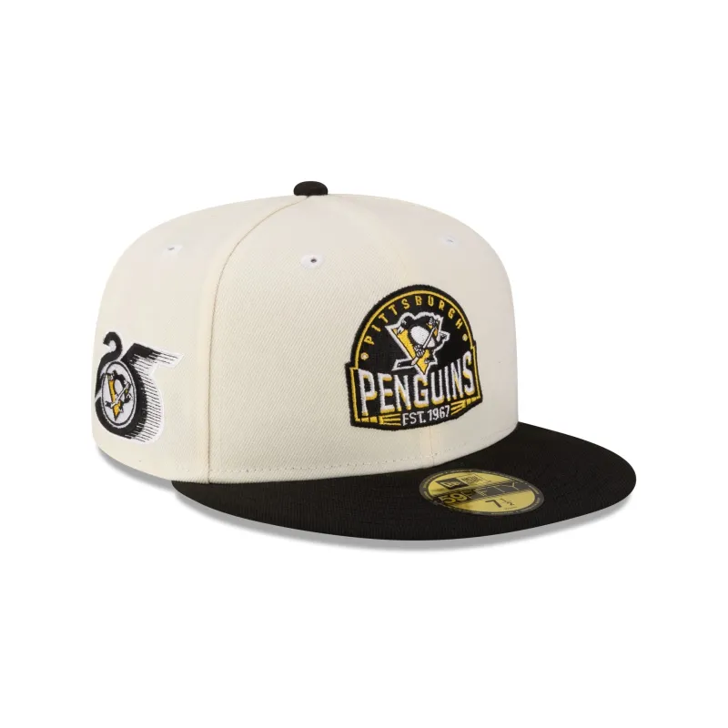 Pittsburgh Penguins Chrome 59FIFTY Fitted Hat sold by New Era