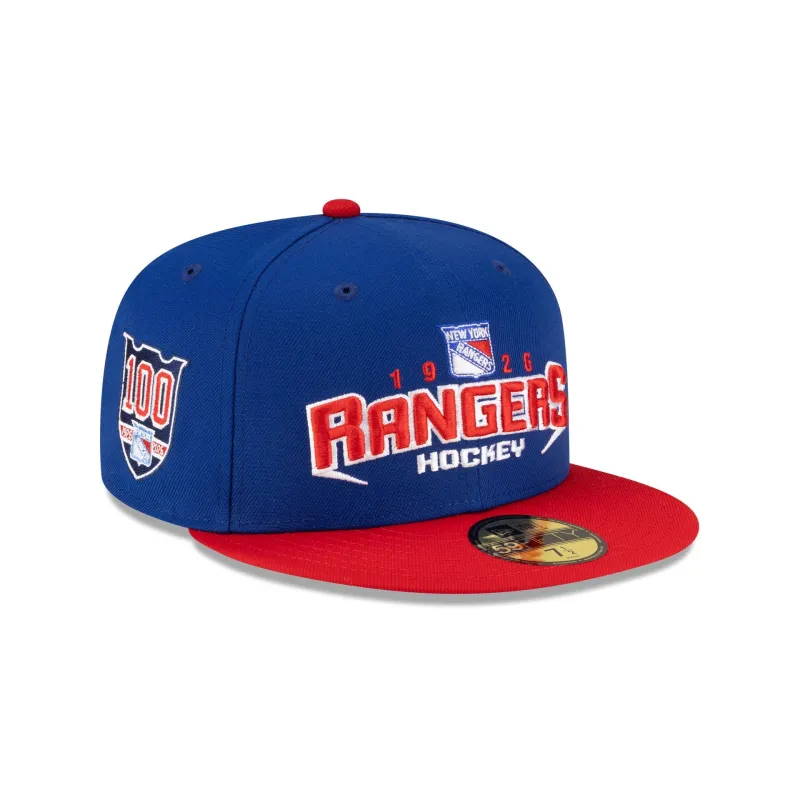 New York Rangers Royal Blue 59FIFTY Fitted Hat made by New Era