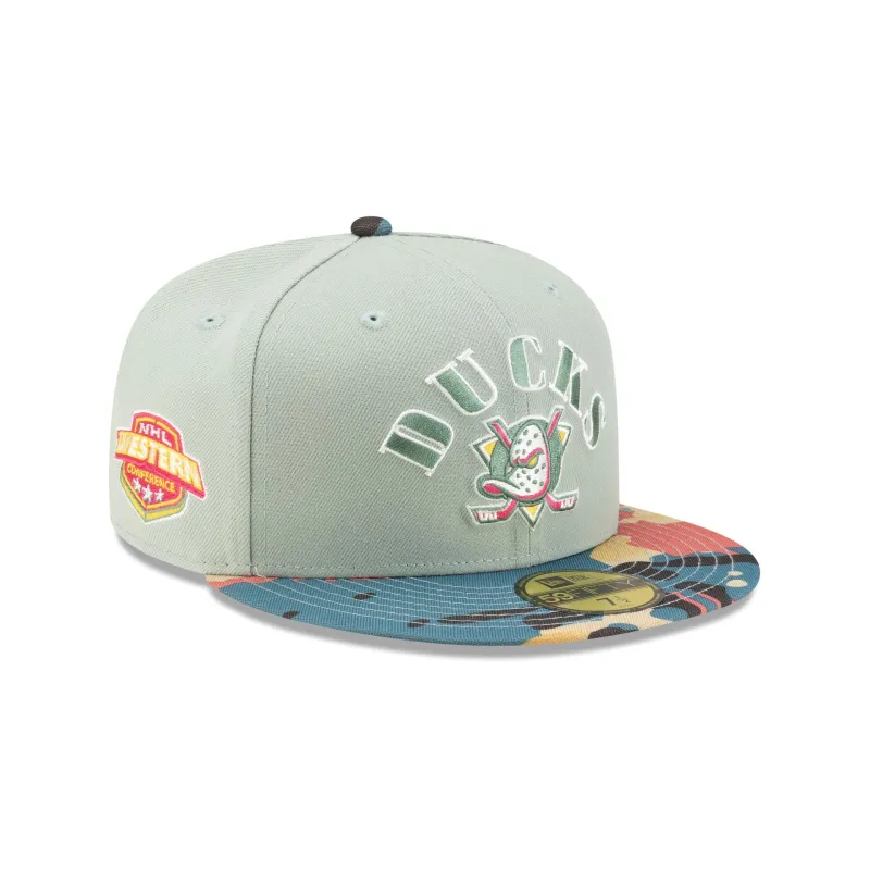 Anaheim Ducks Retro Everest Camo 59FIFTY Fitted Hat made by New Era