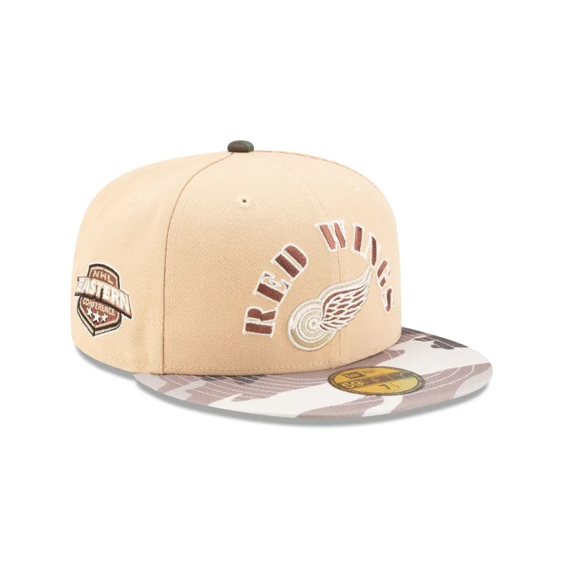 Detroit Red Wings Retro Camo 59FIFTY Fitted Hat made by New Era