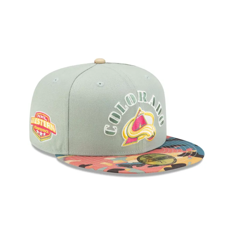 Colorado Avalanche Retro Everest Camo 59FIFTY Fitted Hat made by New Era