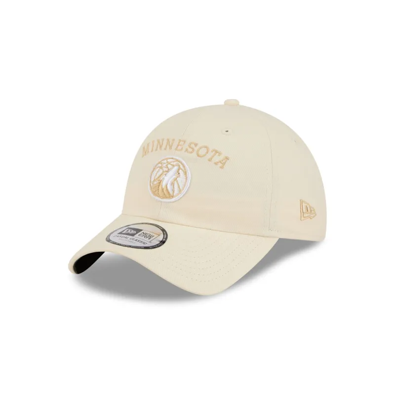 Minnesota Timberwolves Team Logo Cream Casual Classic Adjustable Hat sold by New Era