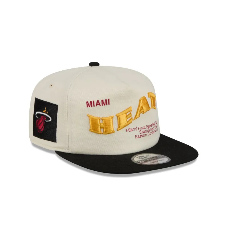 Miami Heat Conference Script Chrome White 19TWENTY Adjustable Hat made by New Era