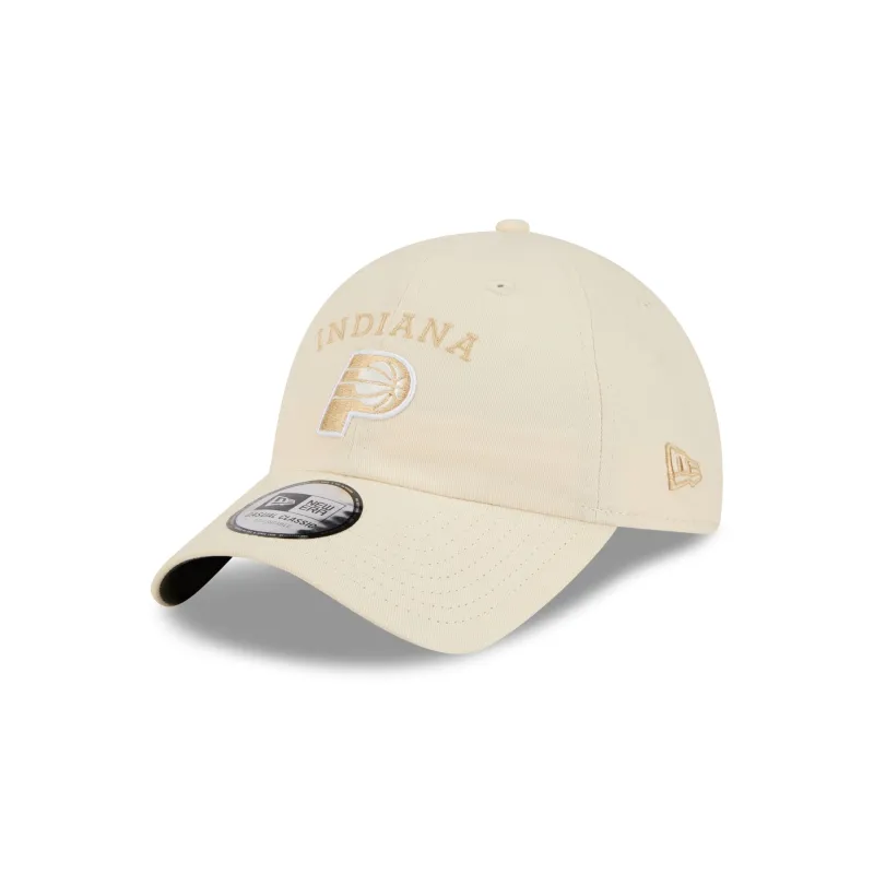 Indiana Pacers Team Logo Cream Casual Classic Adjustable Hat sold by New Era