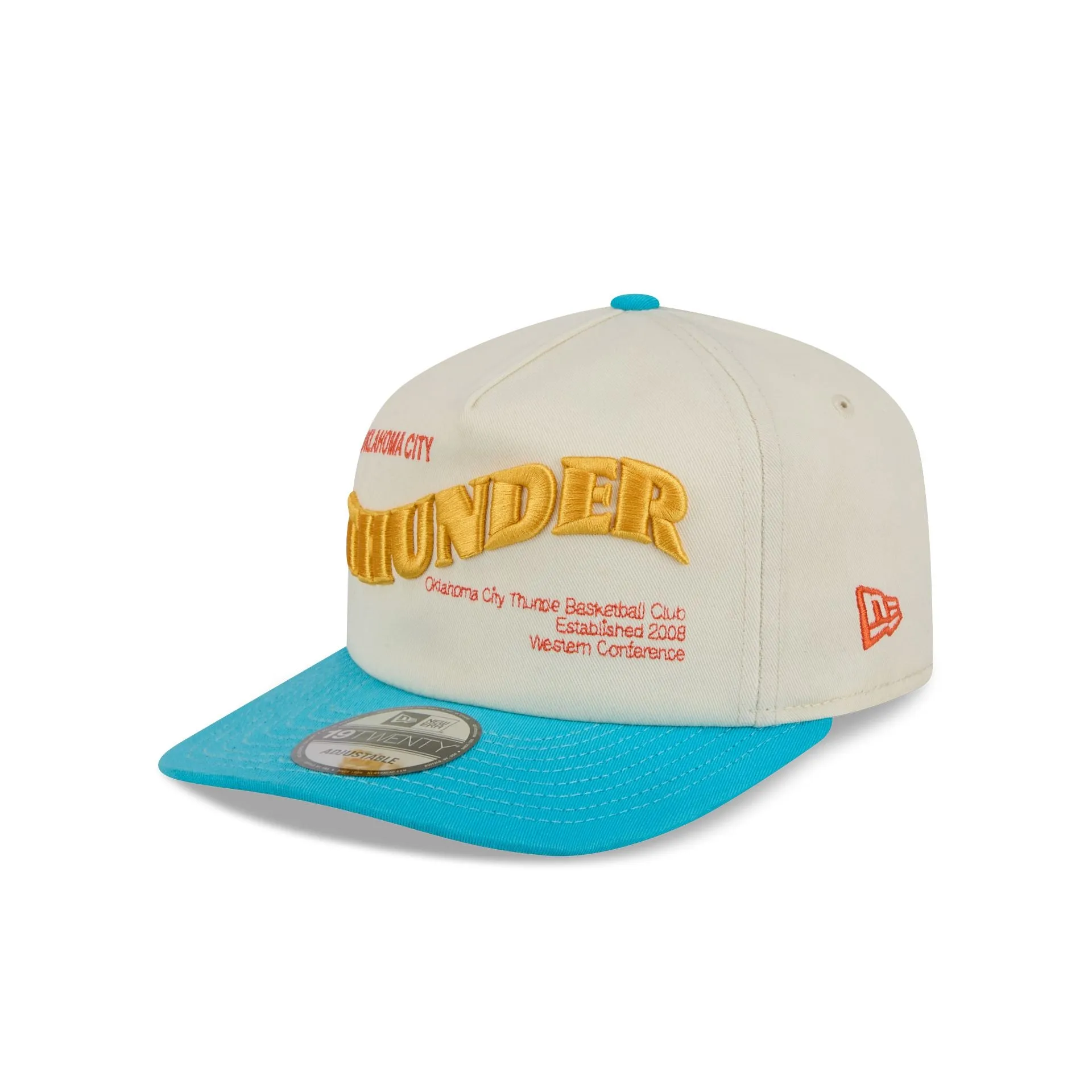 Oklahoma City Thunder Conference Script Chrome White 19TWENTY Adjustable Hat sold by New Era product image thumbnail 3