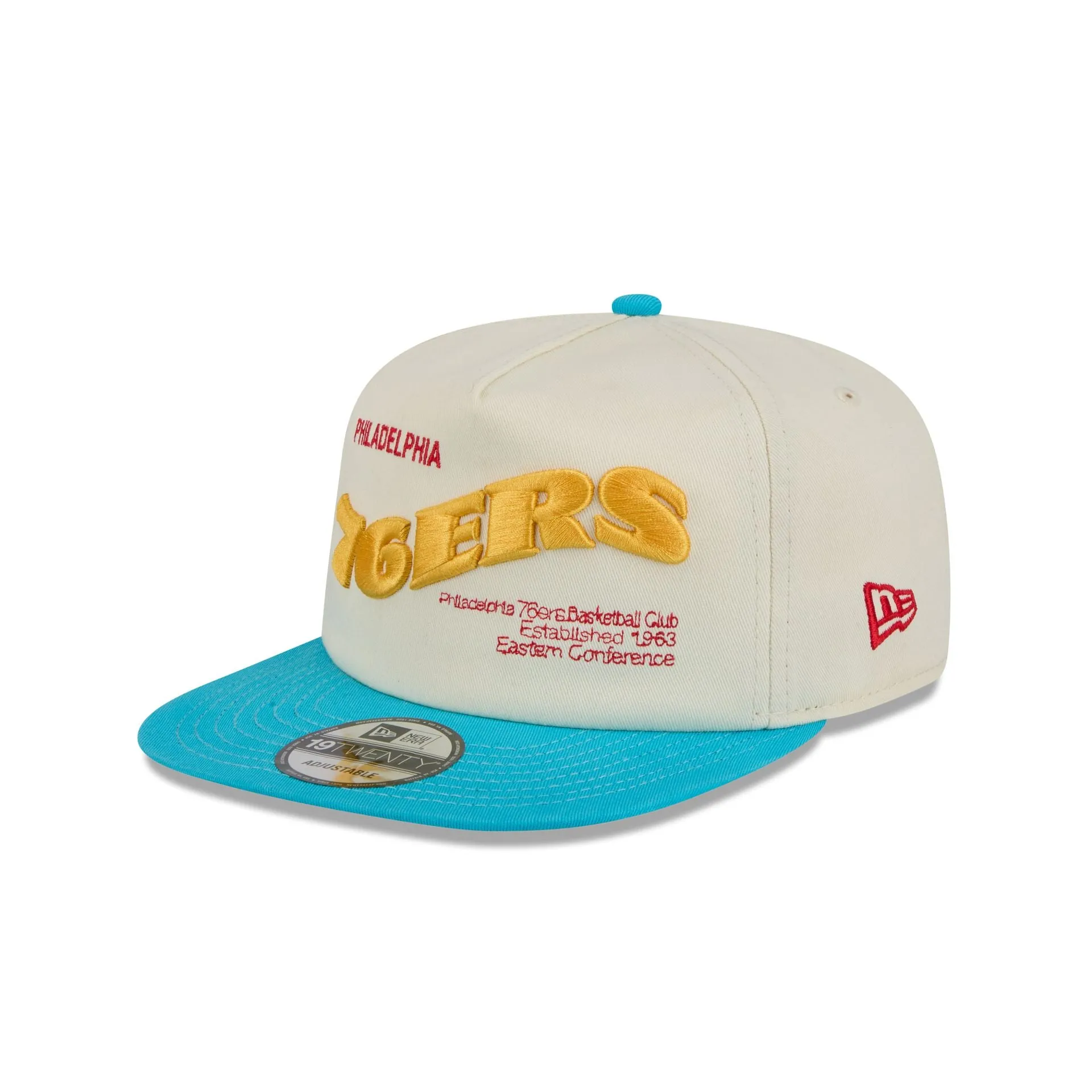 Philadelphia 76ers Conference Script Chrome White 19TWENTY Adjustable Hat sold by New Era product image thumbnail 3