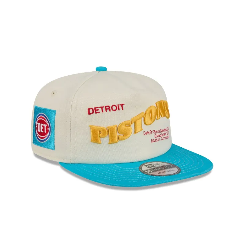 Detroit Pistons Conference Script Chrome White 19TWENTY Adjustable Hat made by New Era