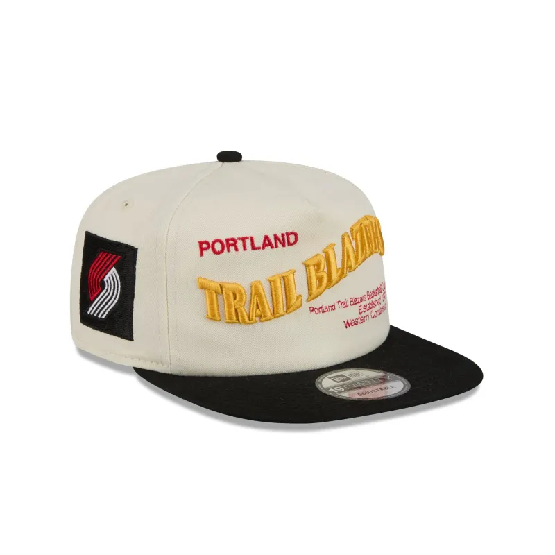 Portland Trail Blazers Conference Script Chrome White 19TWENTY Adjustable Hat made by New Era