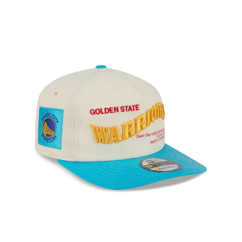 Golden State Warriors Conference Script Chrome White 19TWENTY Adjustable Hat made by New Era
