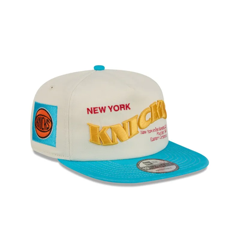 New York Knicks Conference Script Chrome White 19TWENTY Adjustable Hat made by New Era