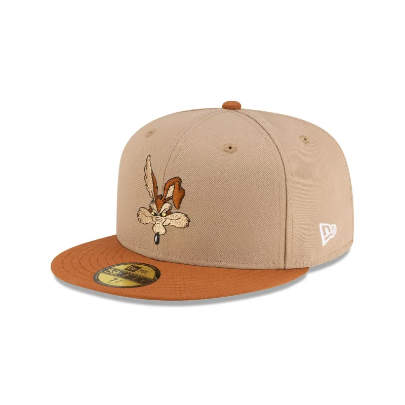 Looney Tunes Wile E. Coyote Camel Brown 59FIFTY Fitted Hat made by New Era