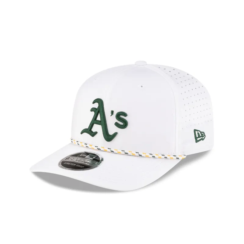 Athletics Optic White Performance Rope 9SEVENTY Stretch-Snap Hat made by New Era