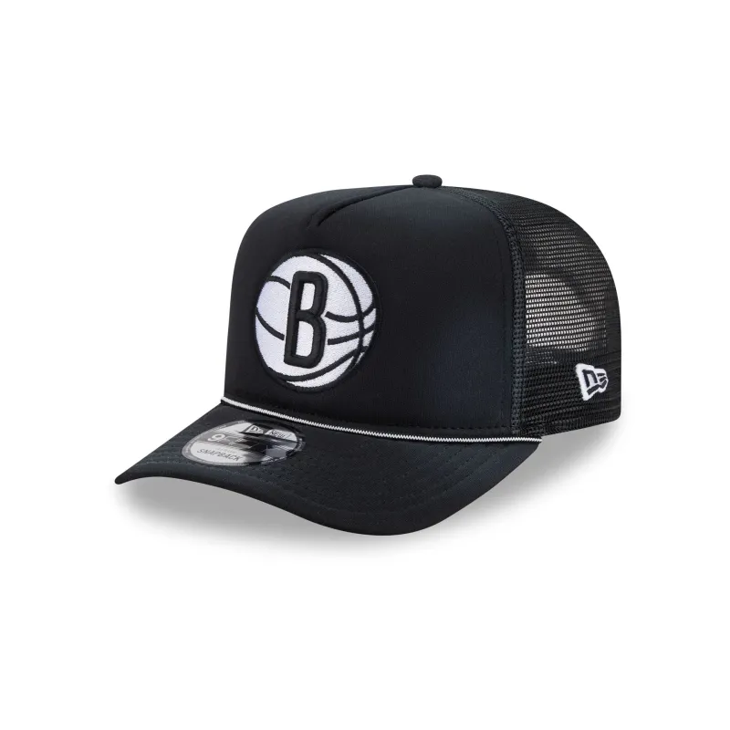Brooklyn Nets Worn 9FIFTY A-Frame Trucker Hat made by New Era
