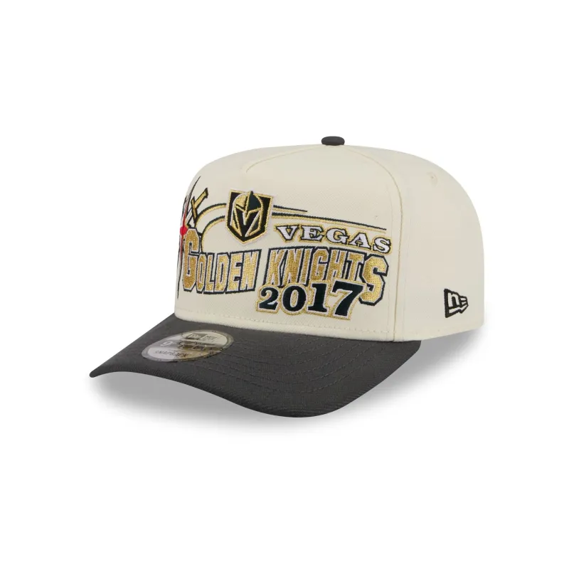 Vegas Golden Knights Chrome White Classic 9FIFTY A-Frame Snapback Hat made by New Era