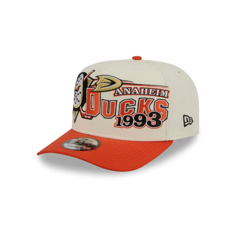 Anaheim Ducks Chrome White Classic 9FIFTY A-Frame Snapback Hat made by New Era