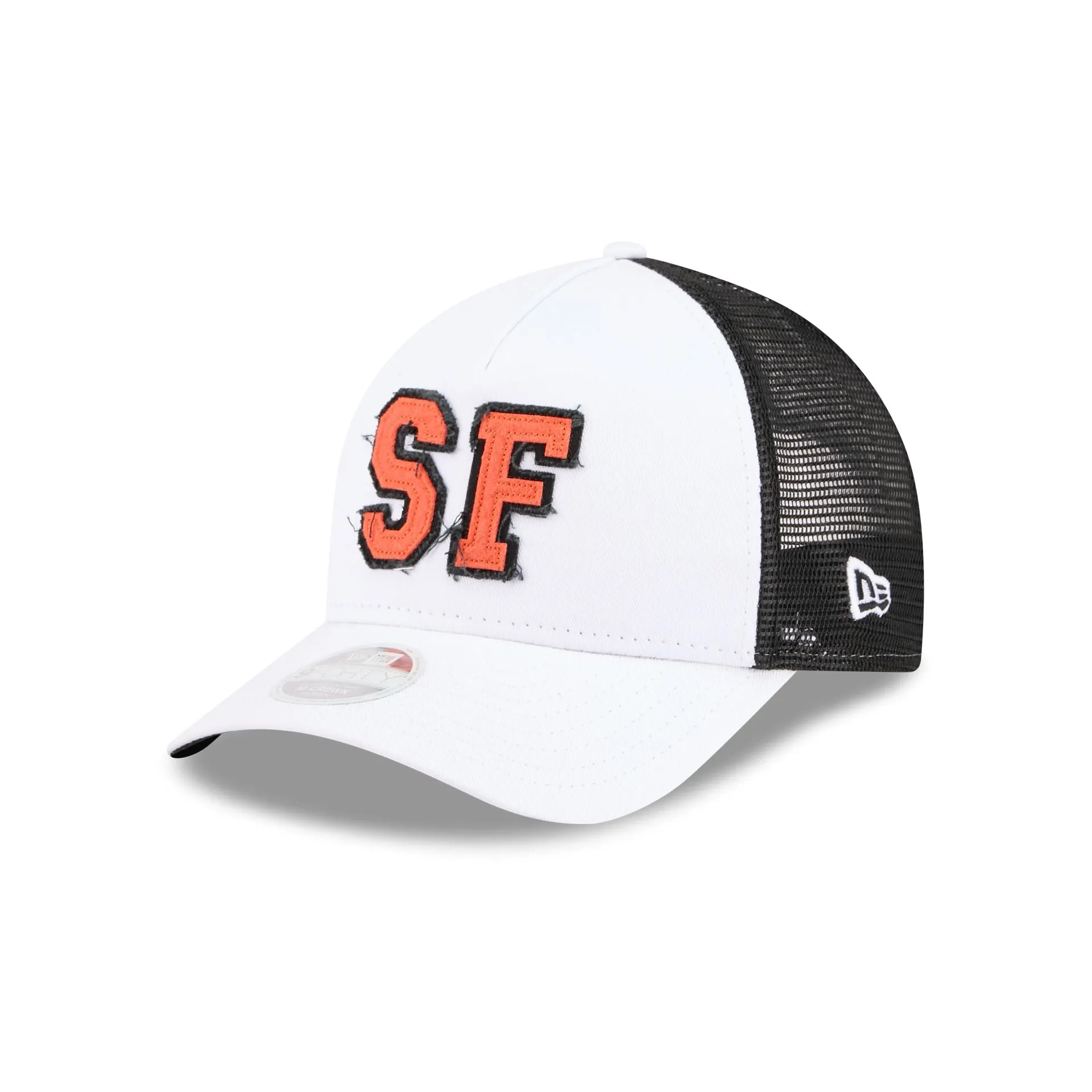 San Francisco Giants Optic White Felt Logo Women's 9FORTY M-Crown A-Frame Trucker Hat sold by New Era product image thumbnail 3