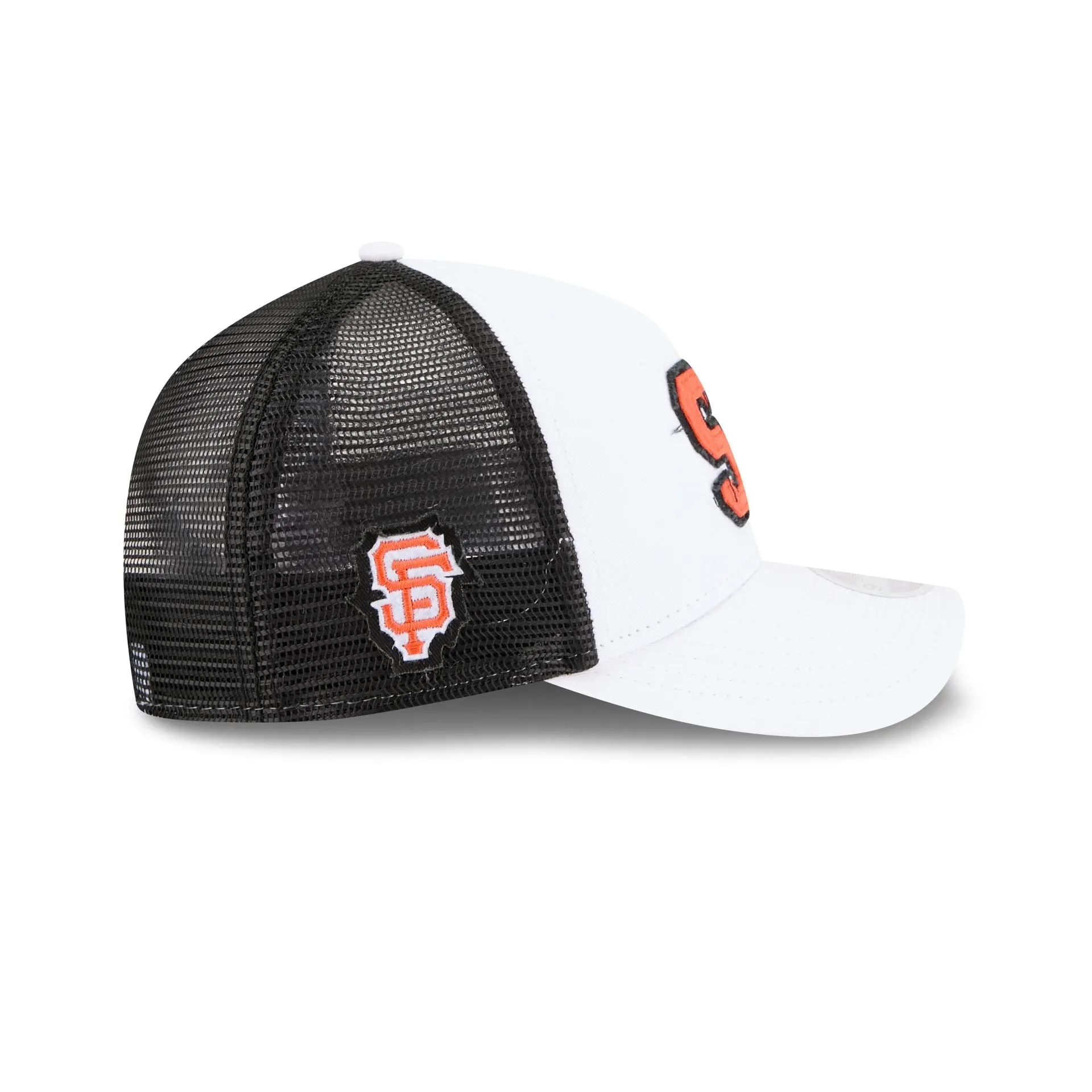 San Francisco Giants Optic White Felt Logo Women's 9FORTY M-Crown A-Frame Trucker Hat sold by New Era product image thumbnail 4