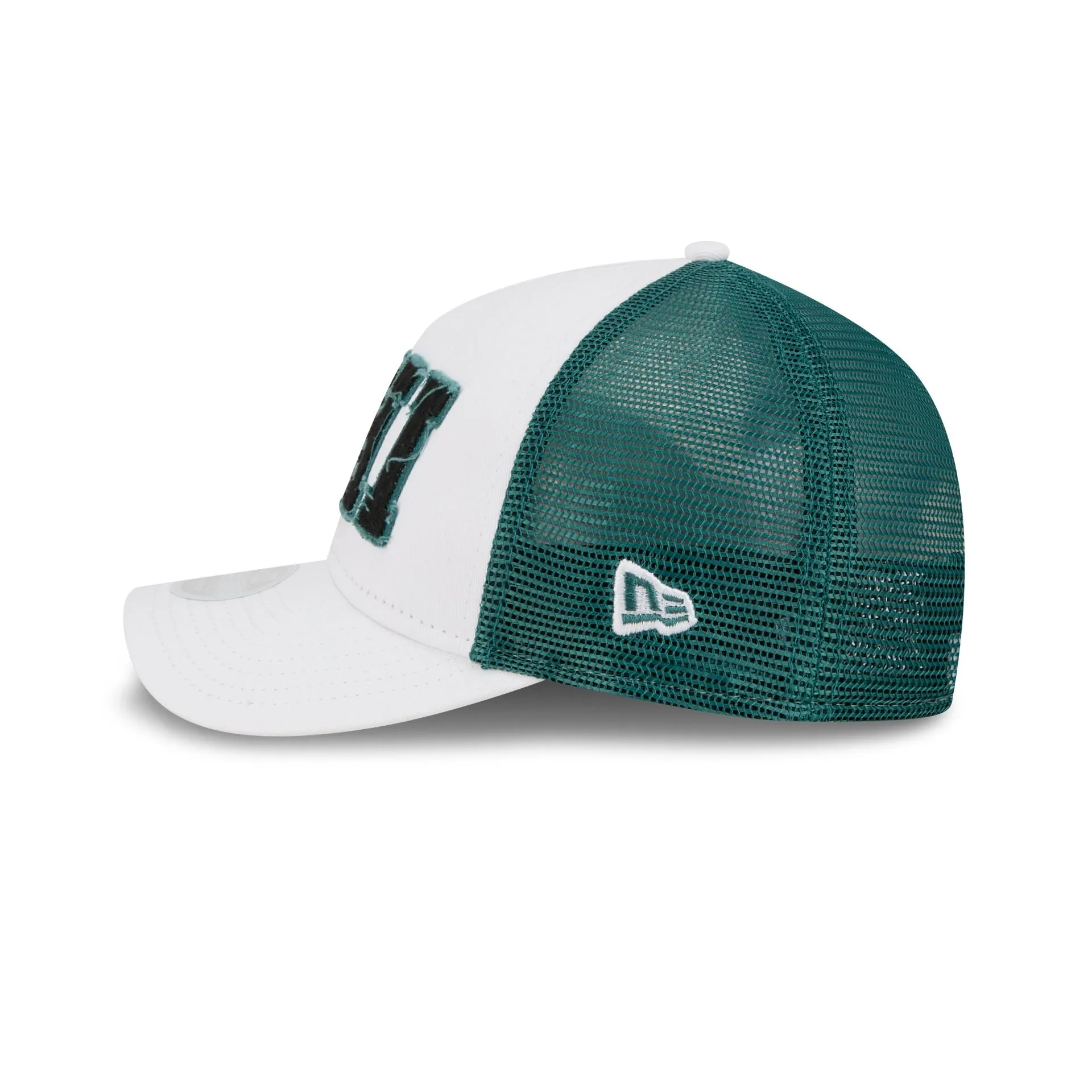 Philadelphia Eagles Optic White Felt Logo Women's 9FORTY M-Crown A-Frame Trucker Hat sold by New Era product image thumbnail 5