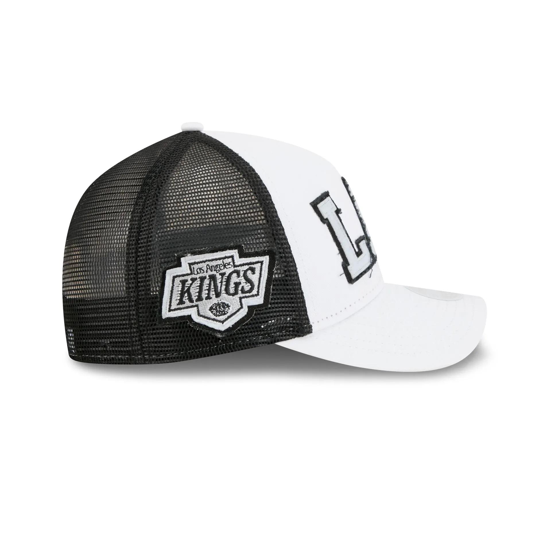 Los Angeles Kings Optic White Felt Logo Women's 9FORTY M-Crown A-Frame Trucker Hat sold by New Era product image thumbnail 4