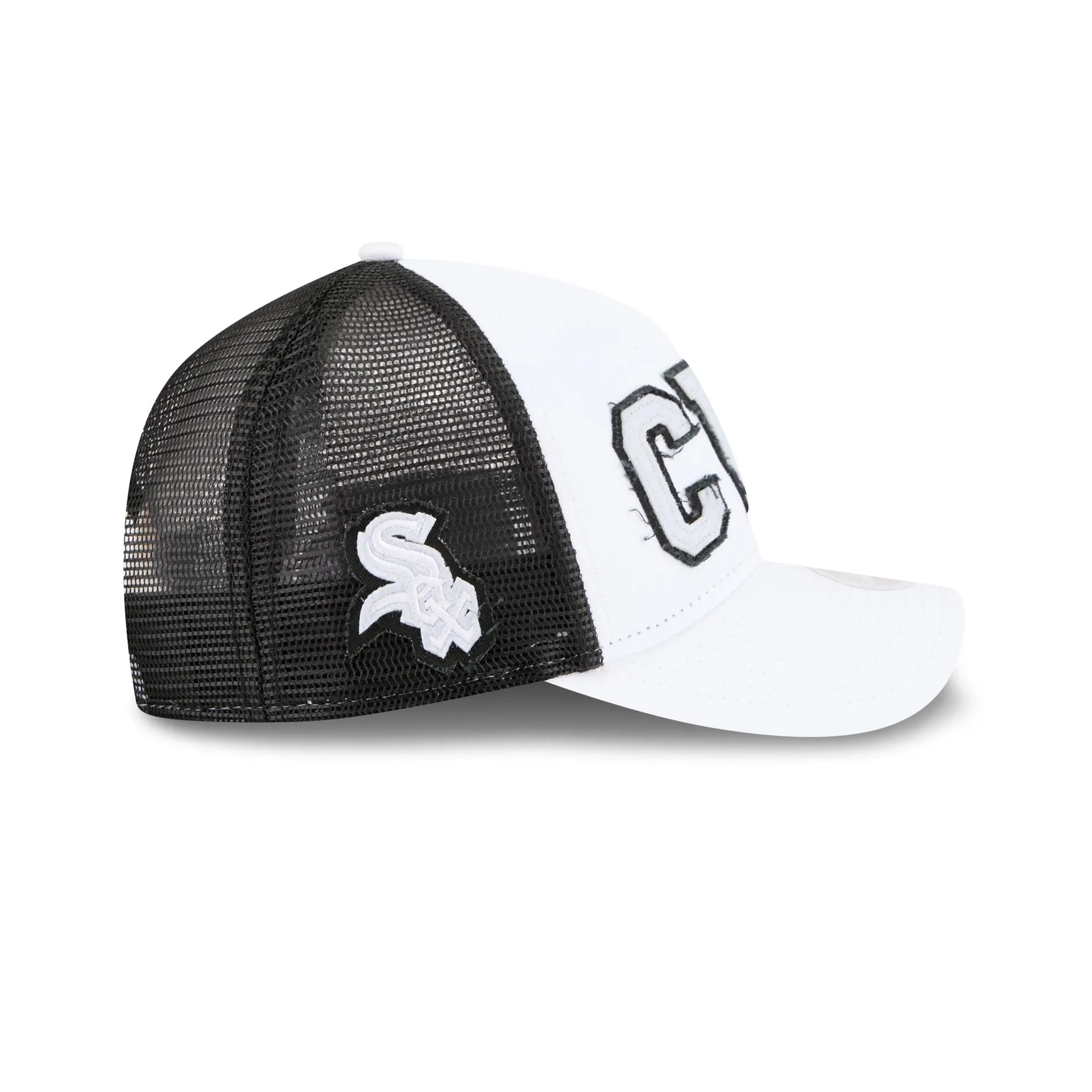 Chicago White Sox Optic White Felt Logo Women's 9FORTY M-Crown A-Frame Trucker Hat sold by New Era product image thumbnail 4